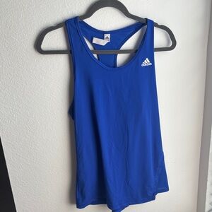 adidas Women's Blue Performance Racerback Tank